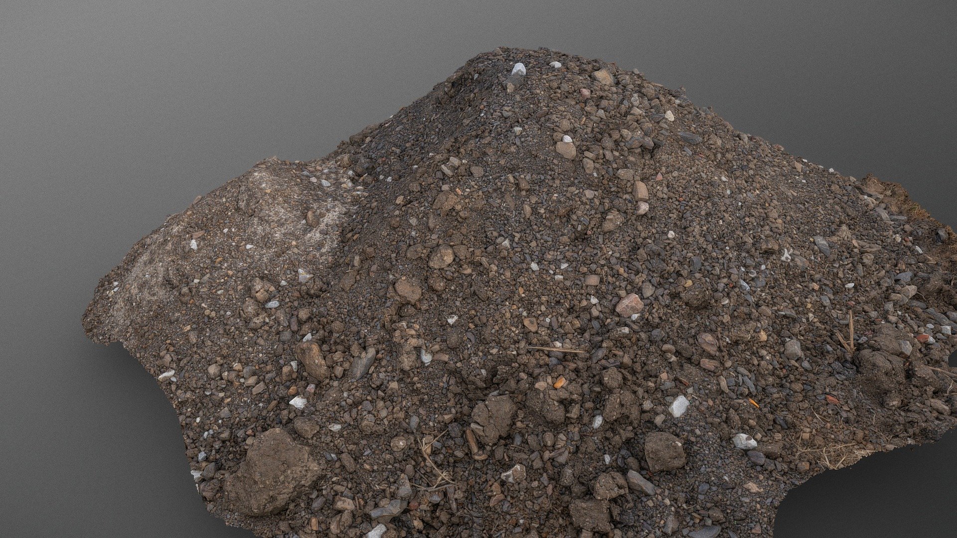 Rocky soil pile 3d model