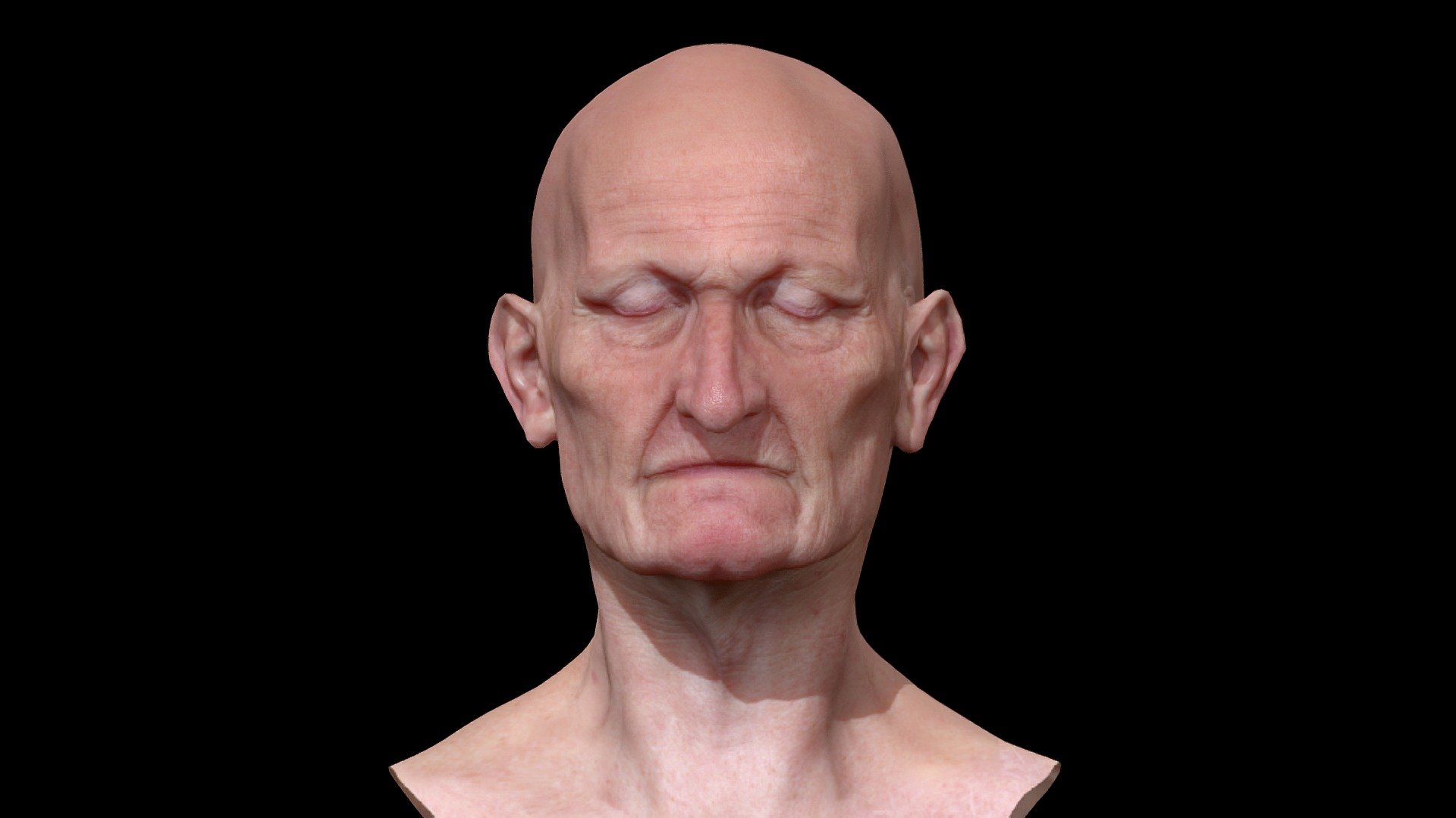 Old Man Face sculpt v2 3d model