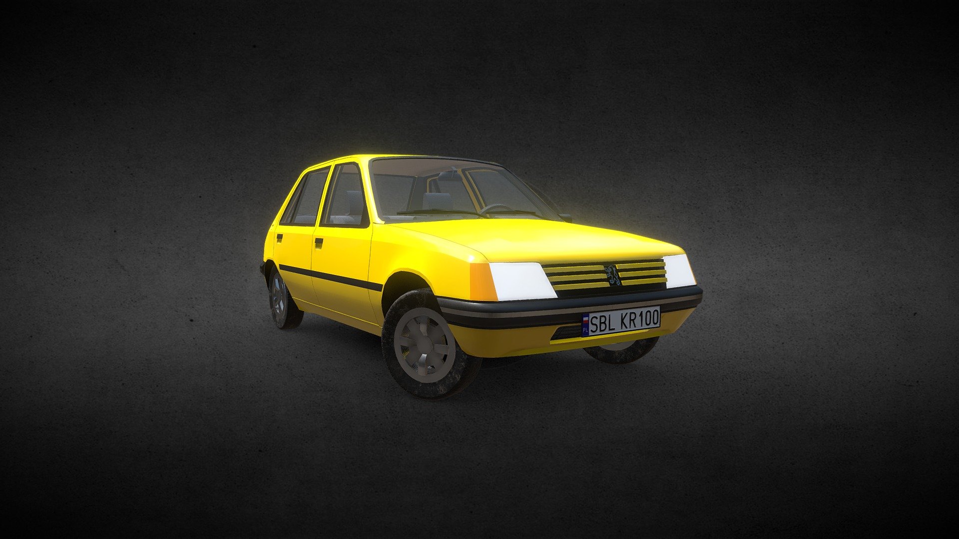 1983 Peugeot 205 (LP) 3d model