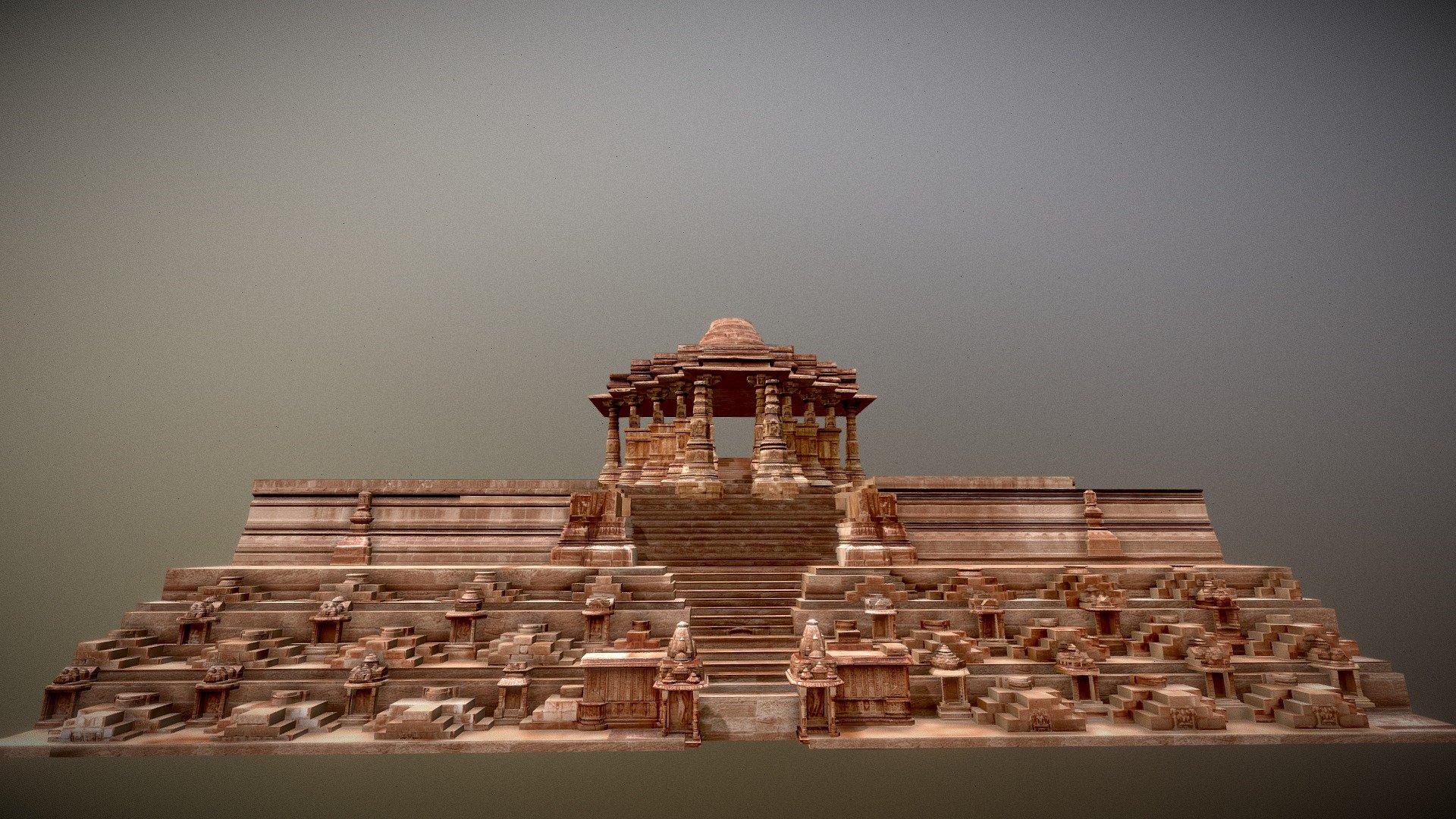 modhera sun temple gujrat india 3d model