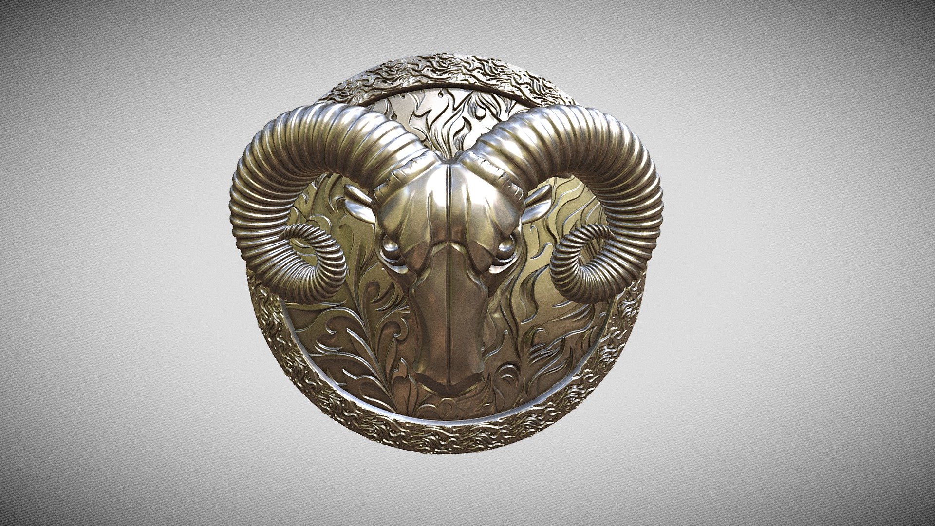 ARIES MEDALLION for casting 3d model