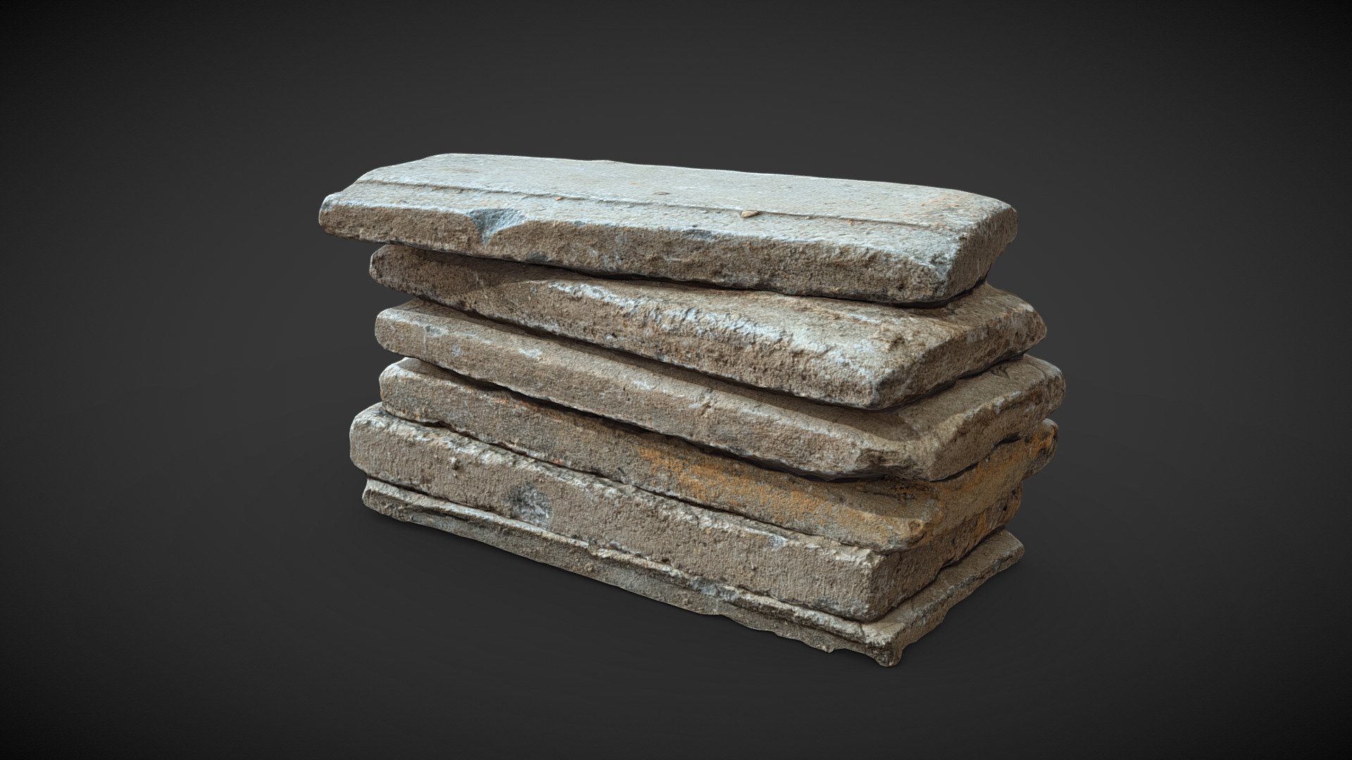 Stack of bricks 3d model