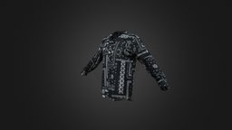 Man Black and white pattern shirt