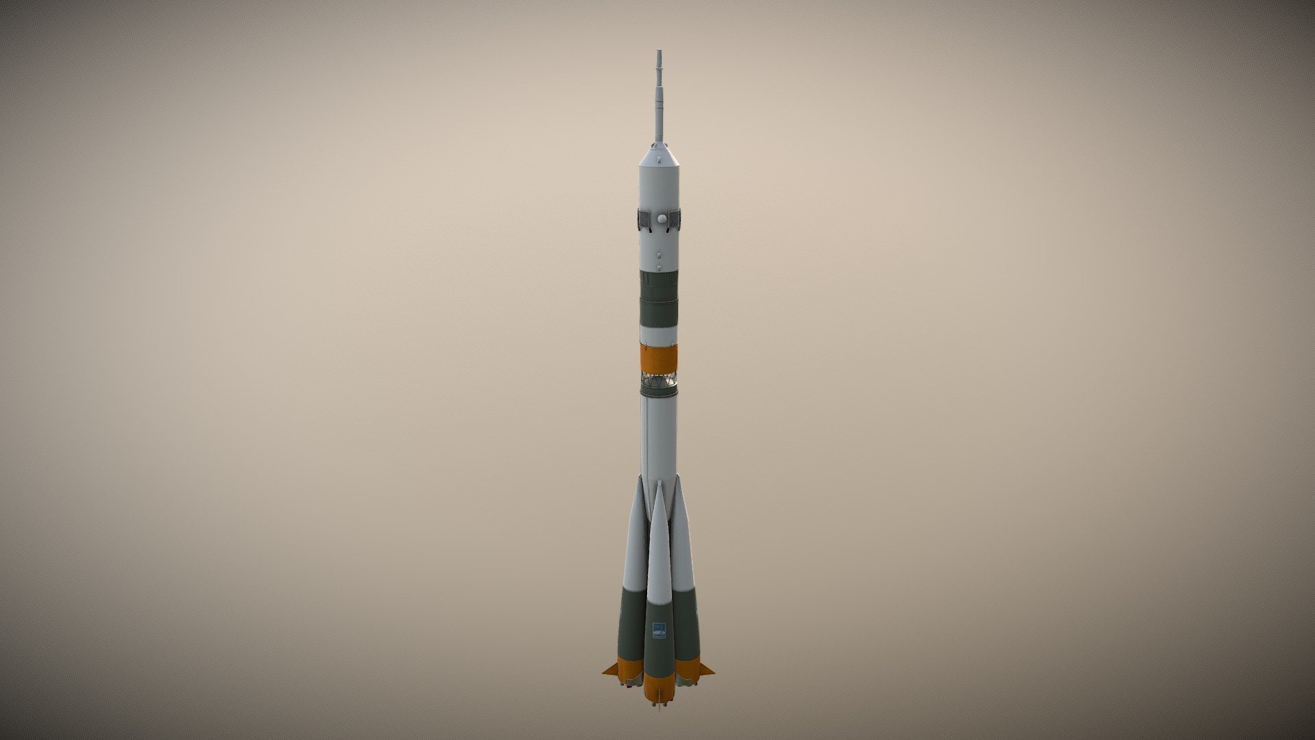 Soyuz rocket 3d model