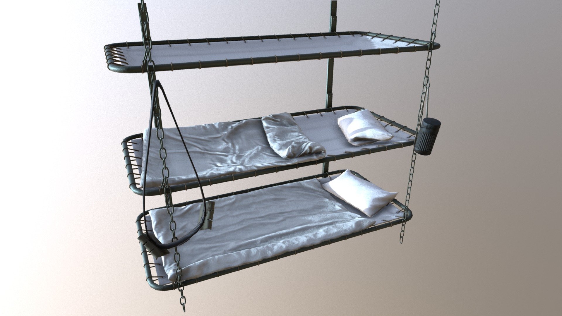 WW2 Bunker bed 3d model