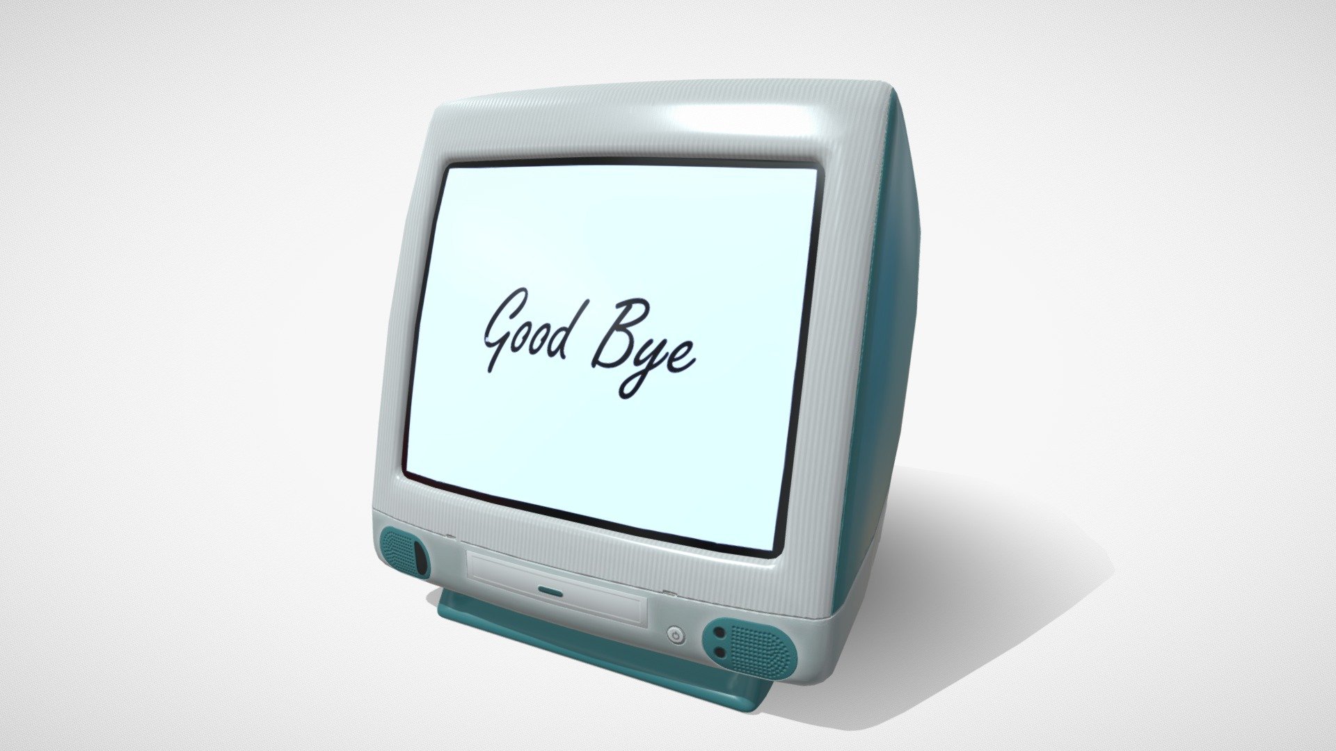 bondi blue iMac 3d model