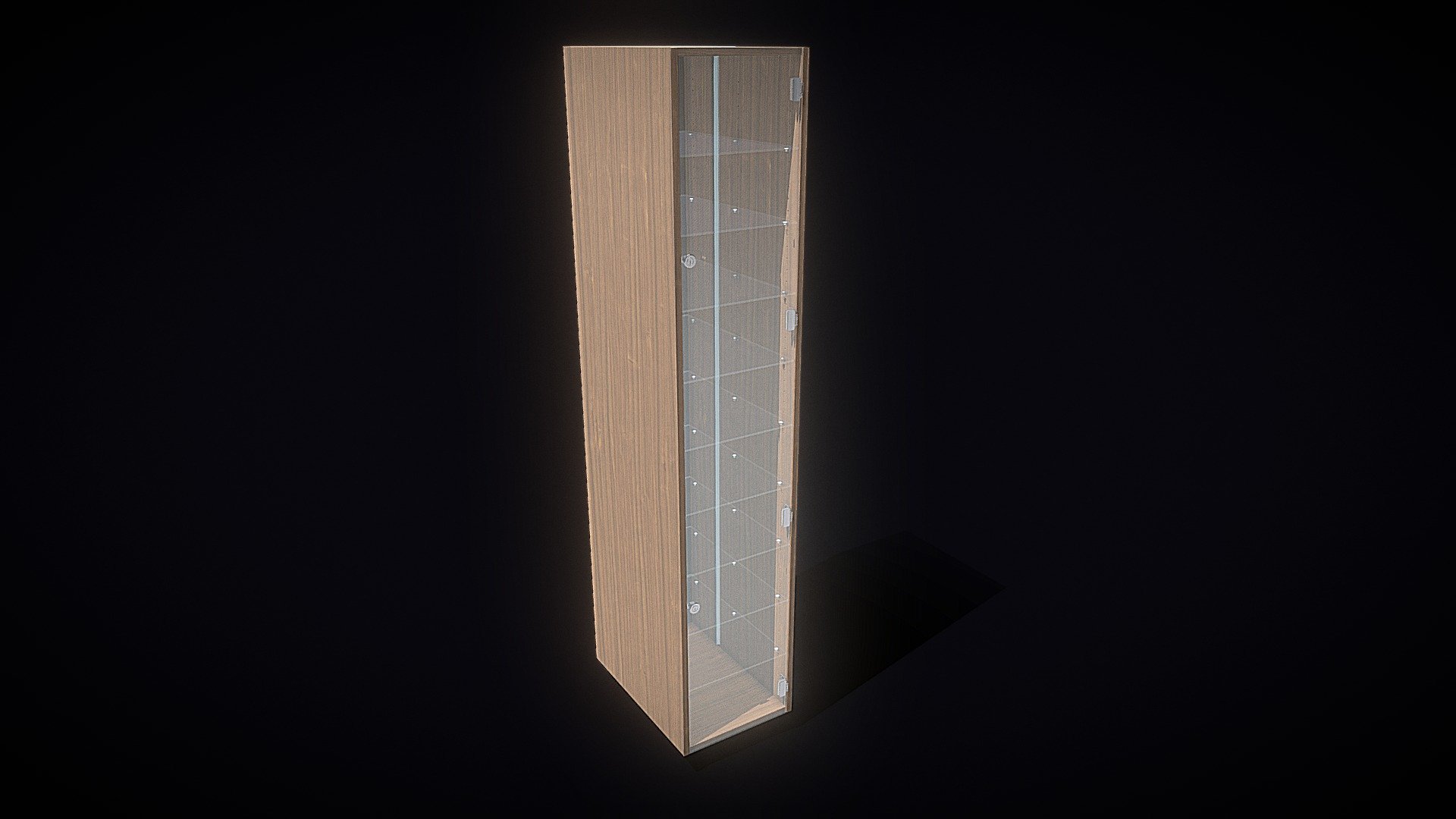 vitrinekast variant3 2hoog dicht 3d model