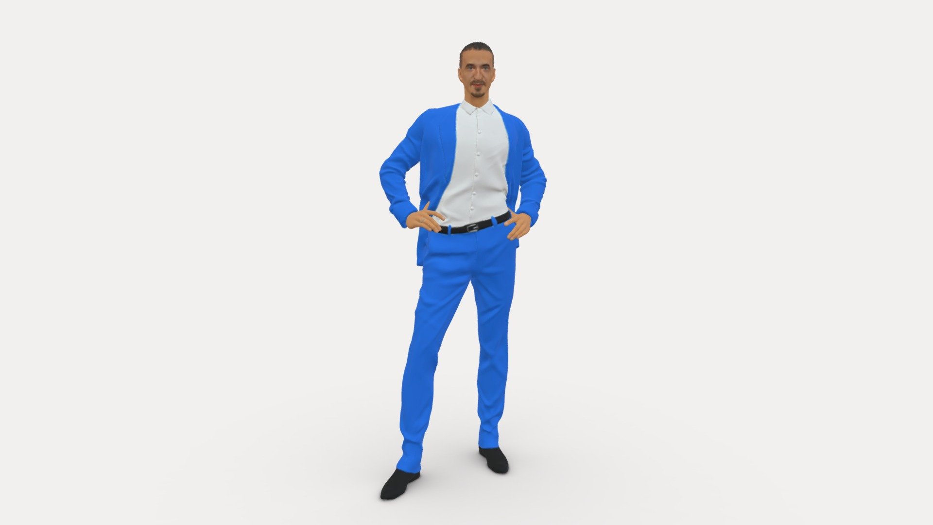 Man In Blue Suit 0375 3d model