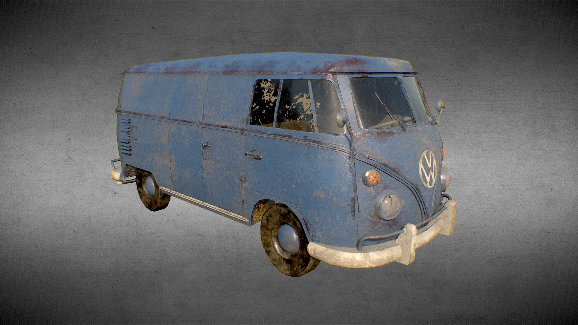 Volkswagen T1 (old truck) 3d model