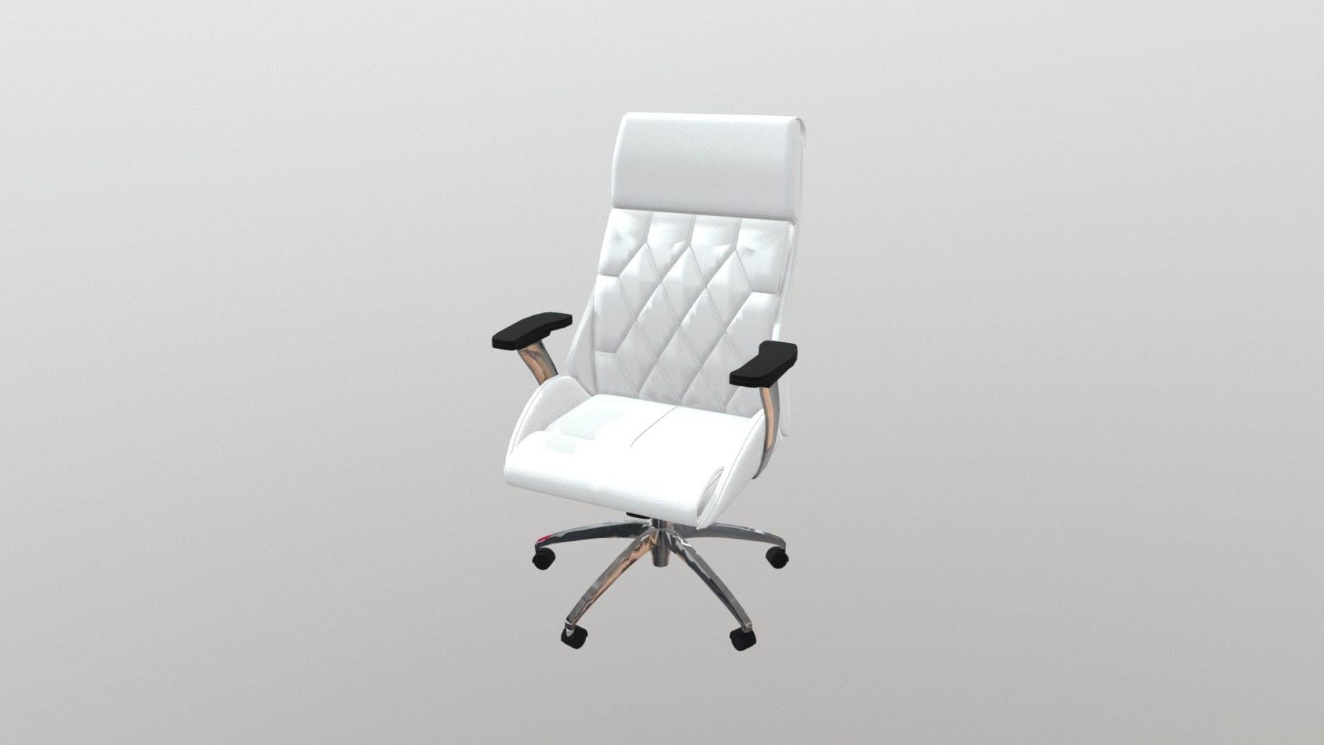 Boutique Office Chair White 3d model