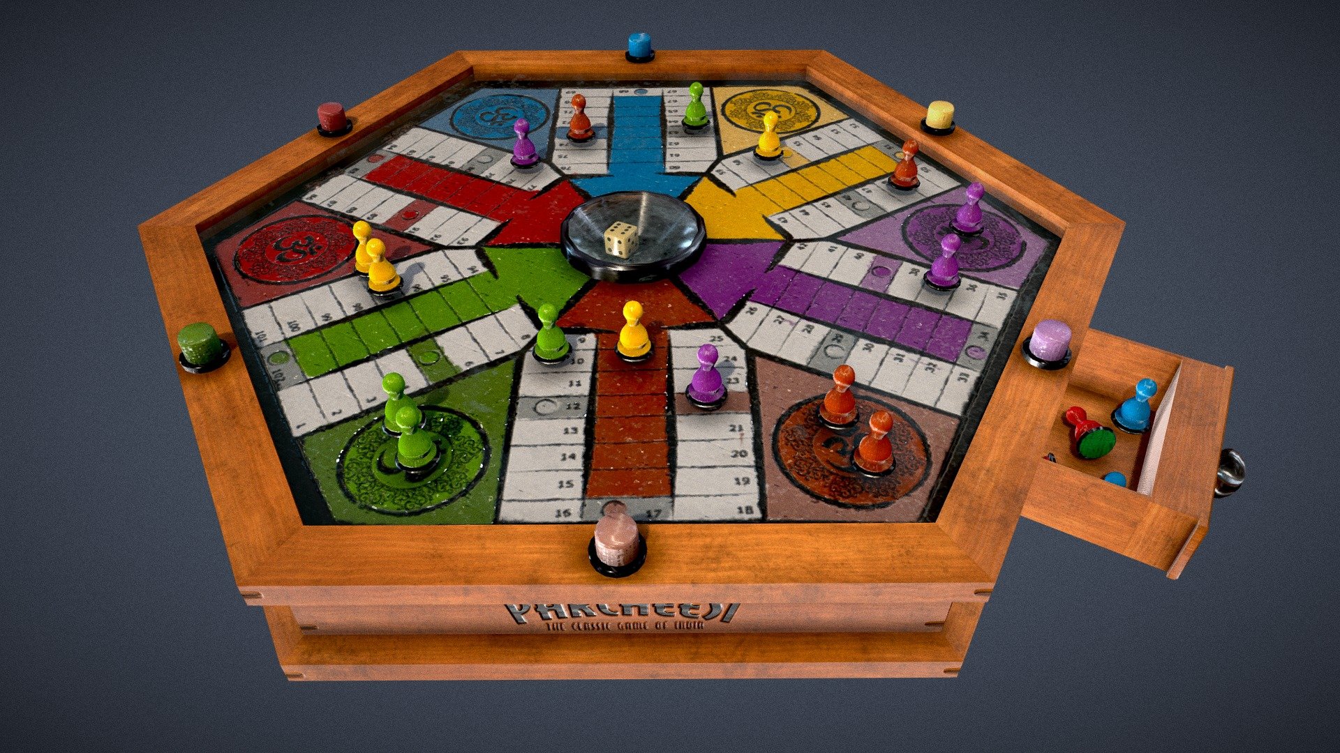 Indian Parcheesi 3d model