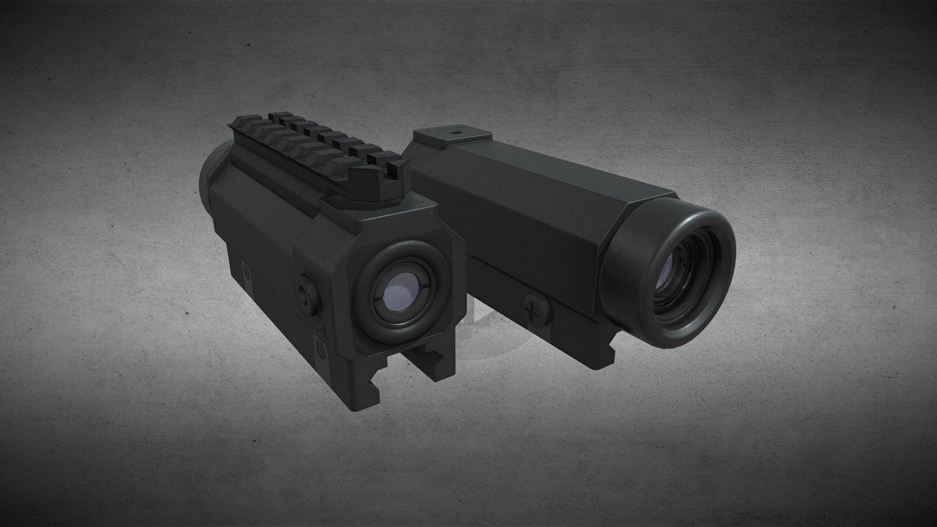 HK Hensoldt Universal Rifle Optic "HKV ZF" 3d model