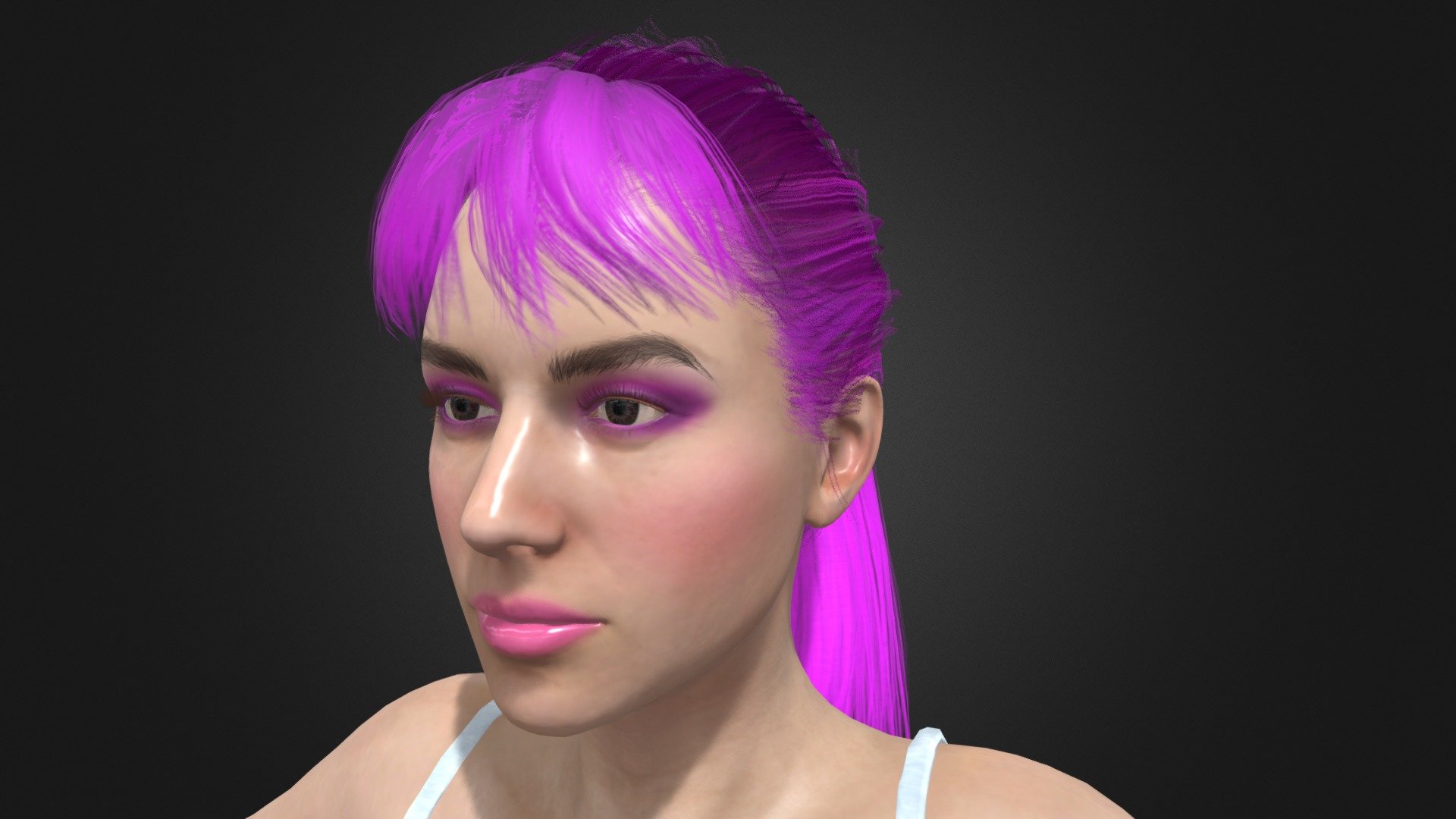 Character Pink Girl 3d model