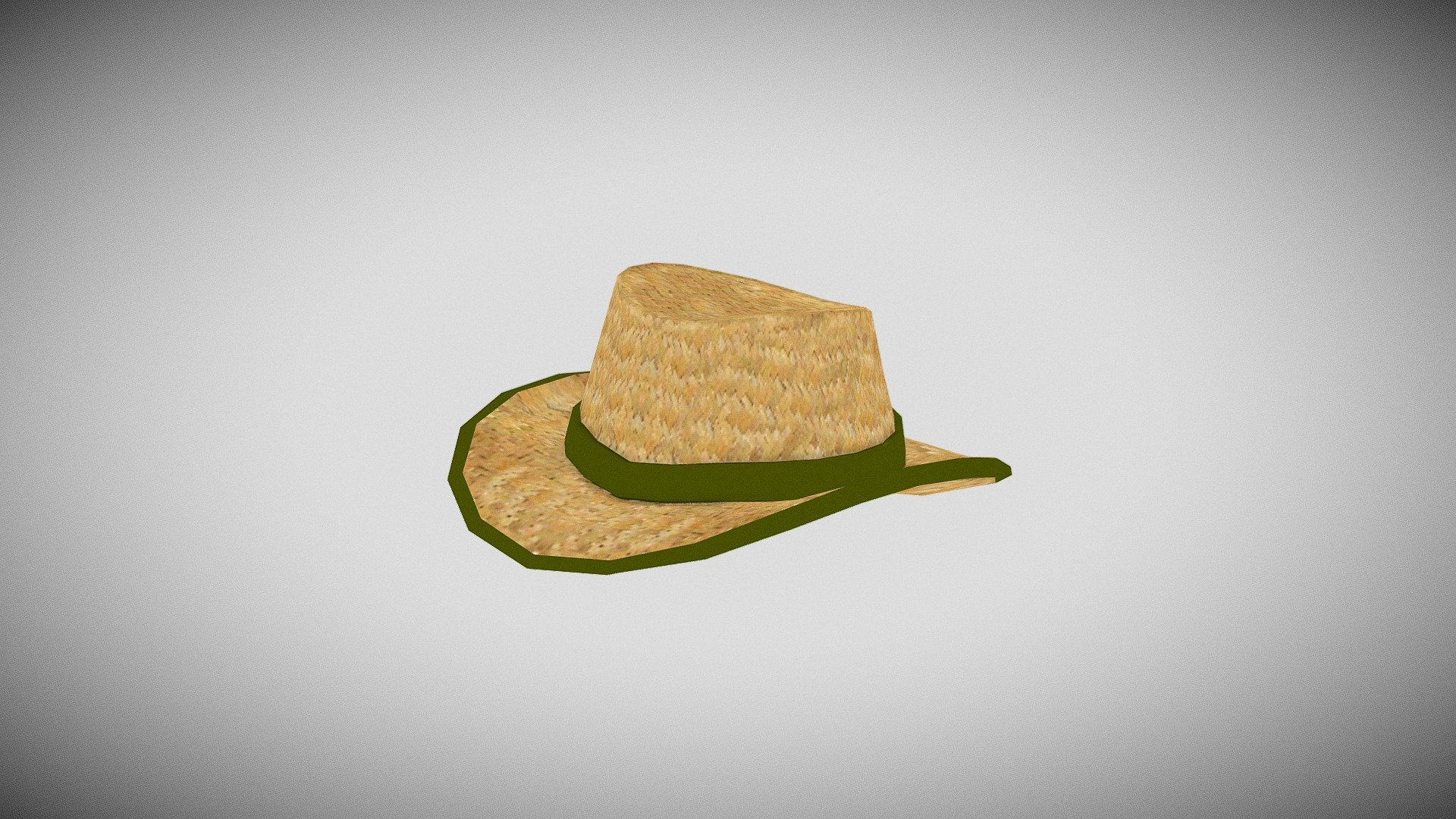 Straw hat for Roblox game. 3d model