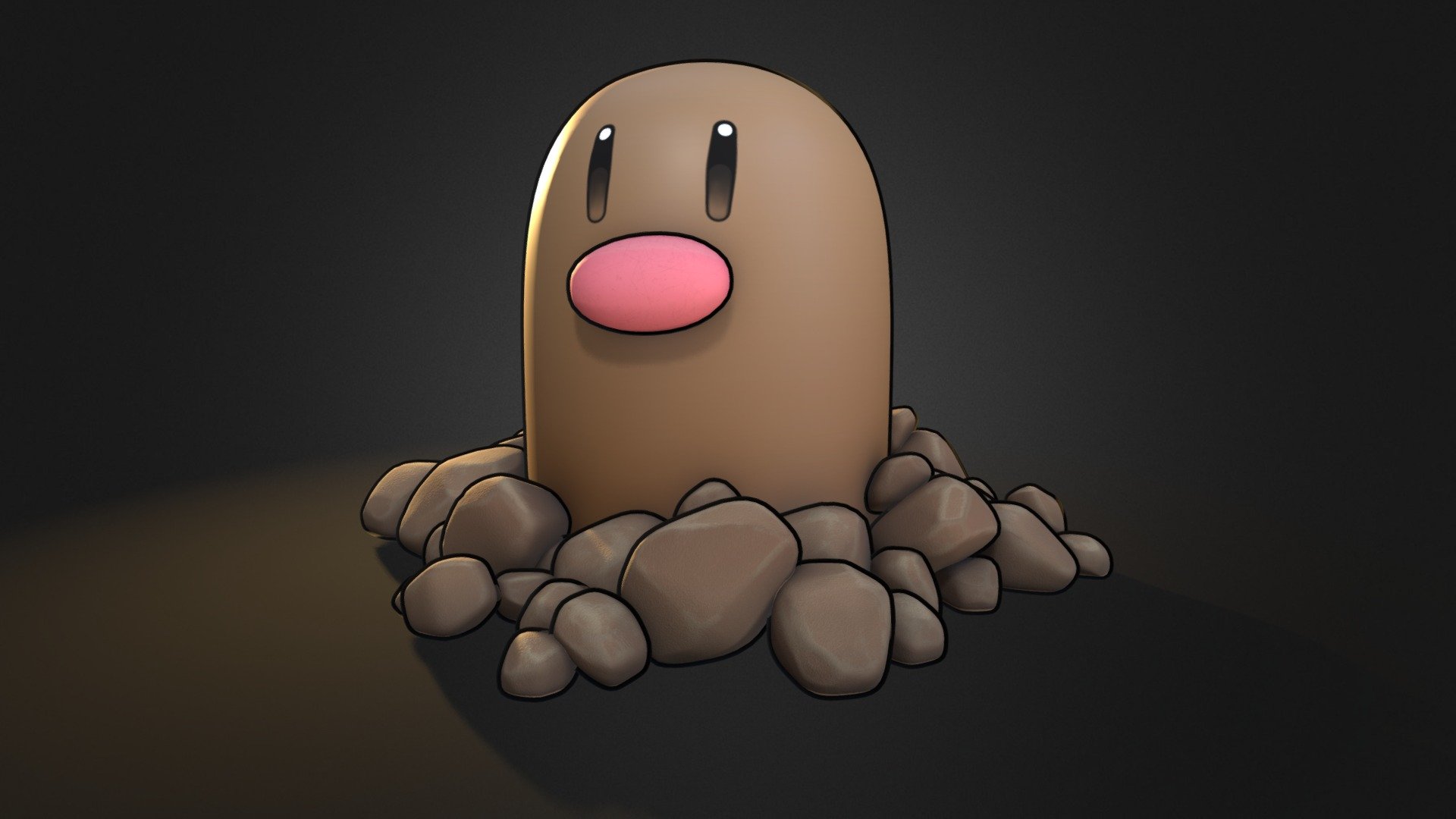 Diglett Pokemon 3d model