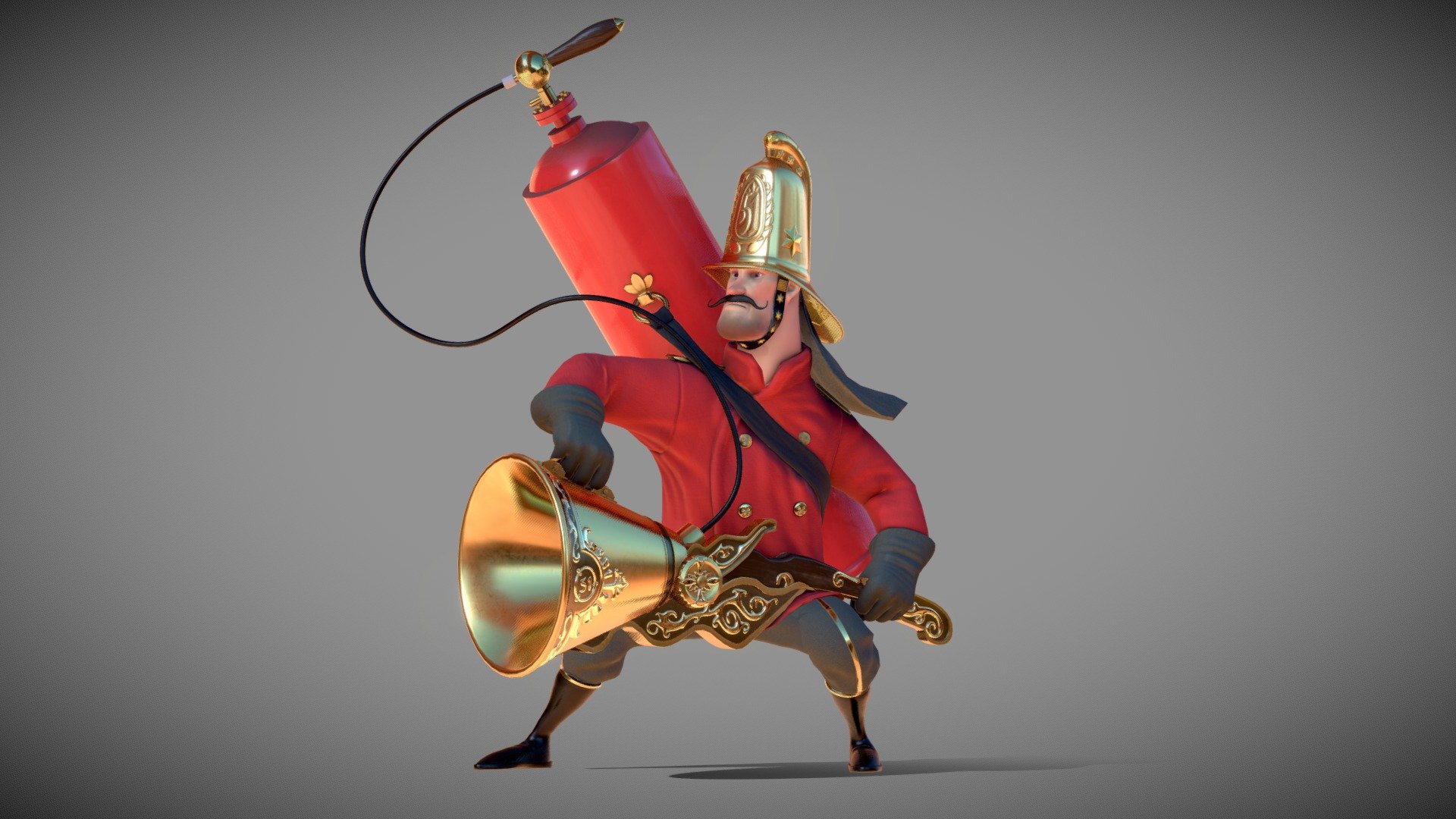 FIREMAN 3d model