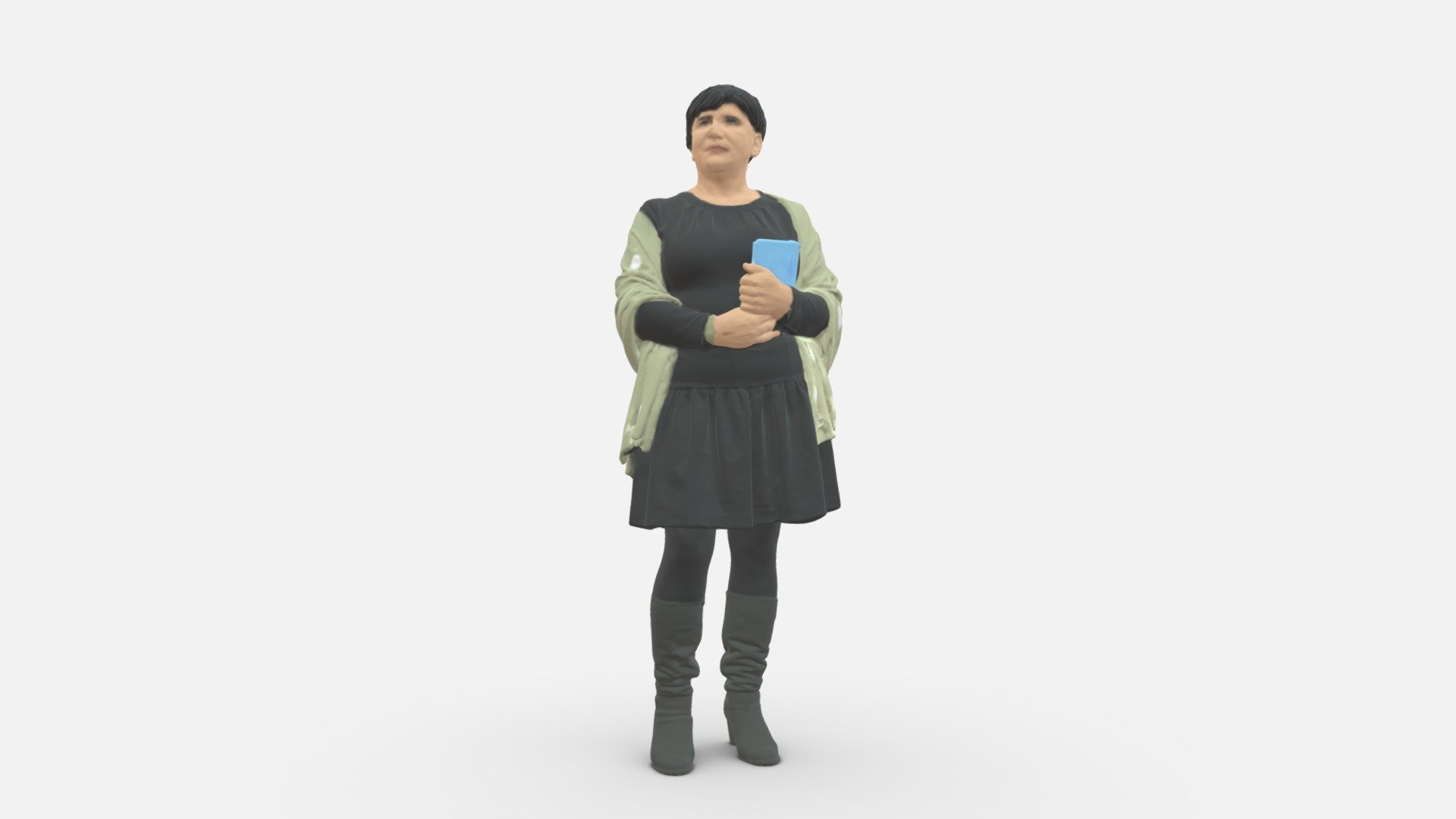 Grandmother With Book 0639 3d model