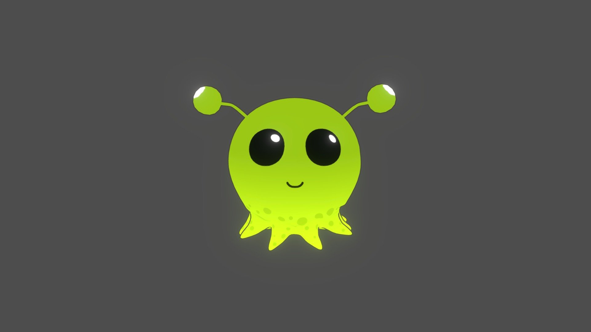 Baby cute alien 3d model