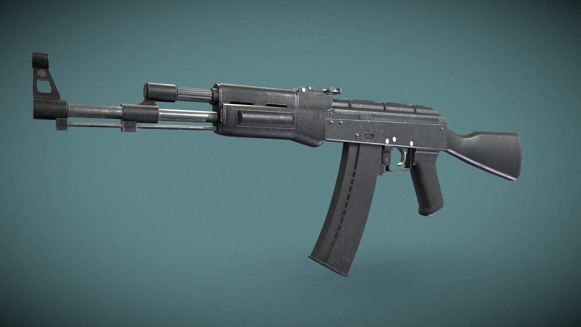 AK-47 Black 3d model