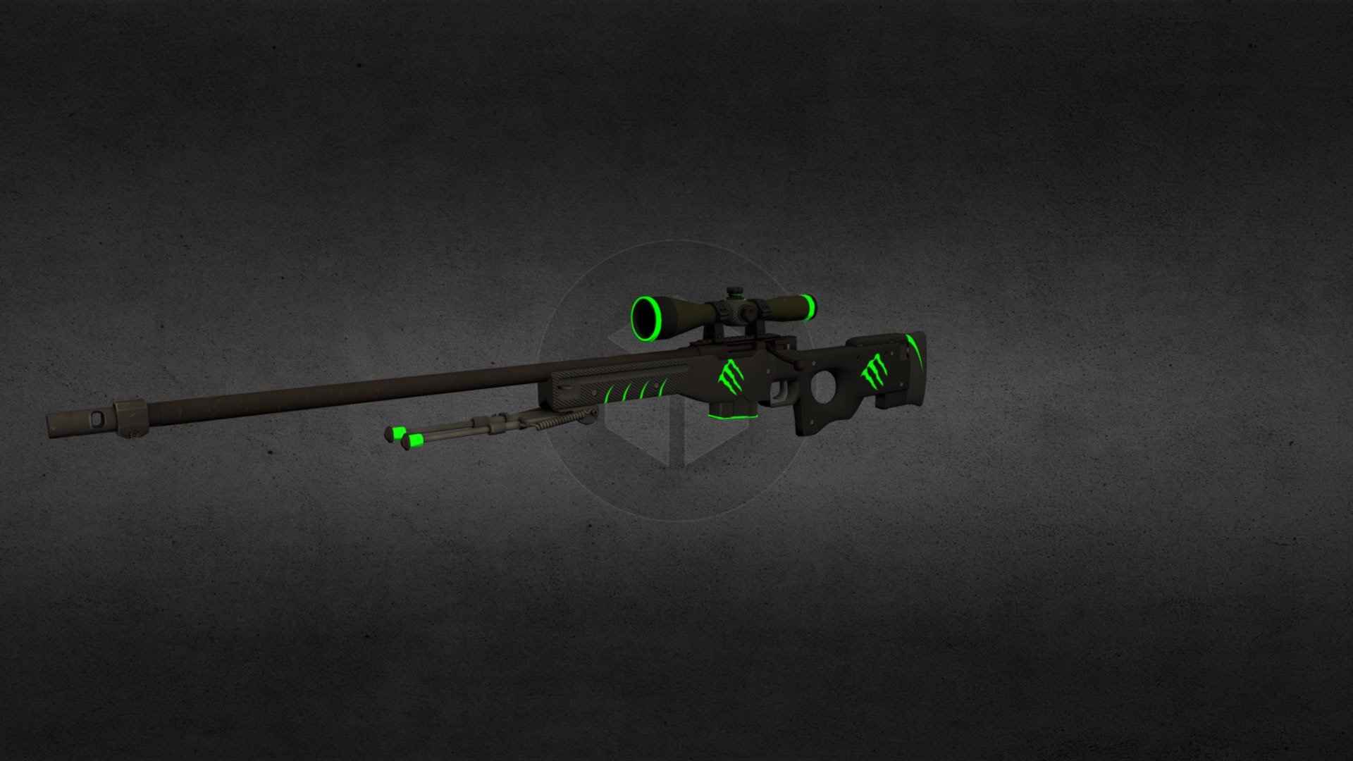 AWP | Green Monster Kill 3d model