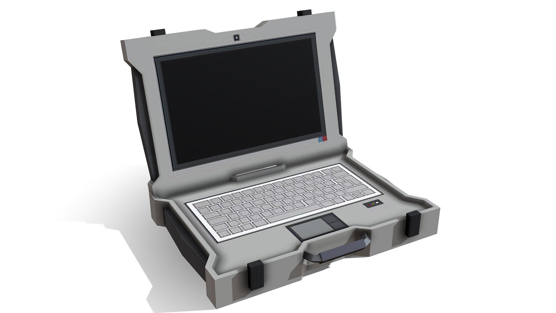 Rugged Laptop (Low Poly) 3d model