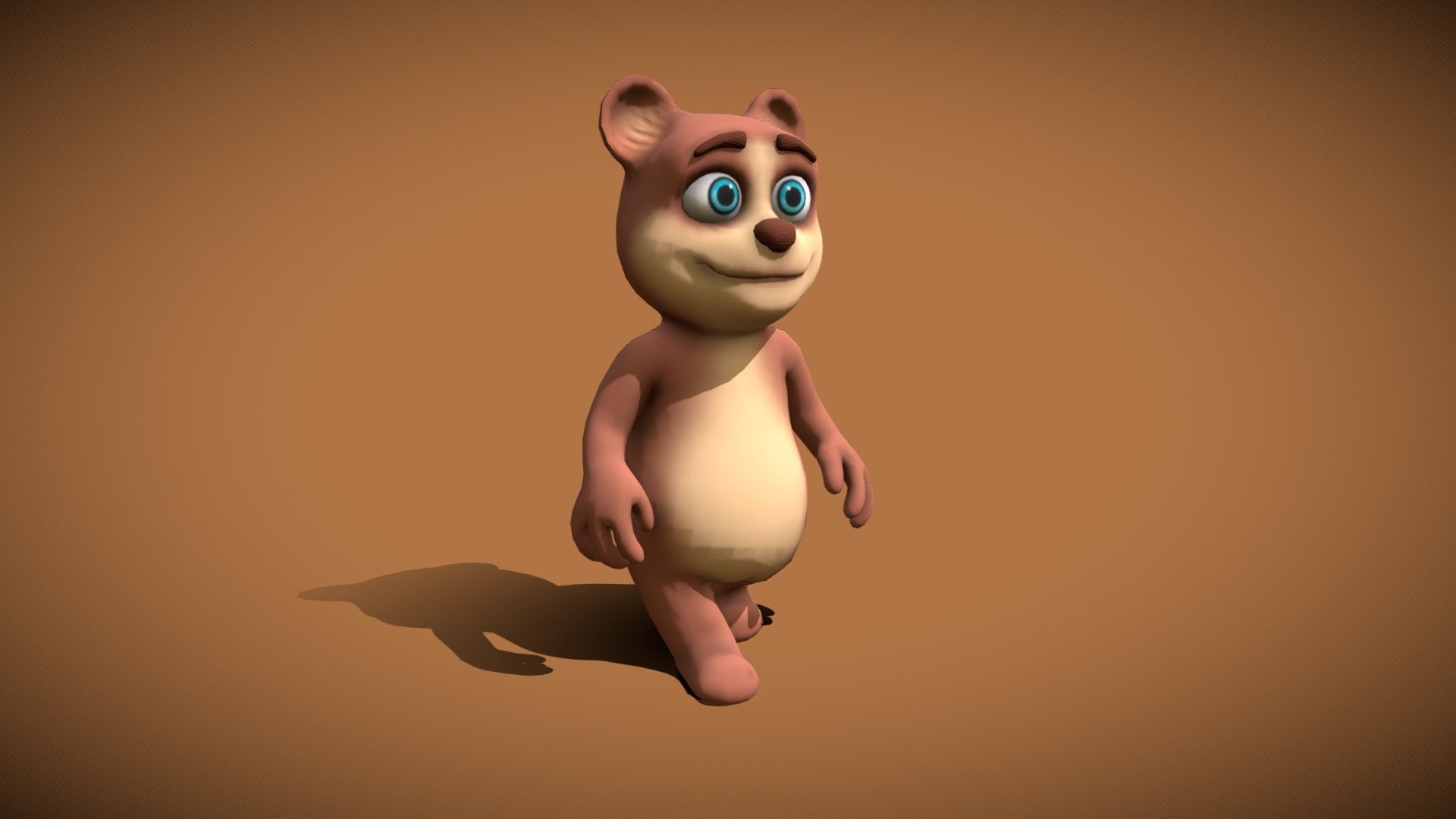 Cartoon bear 3d model