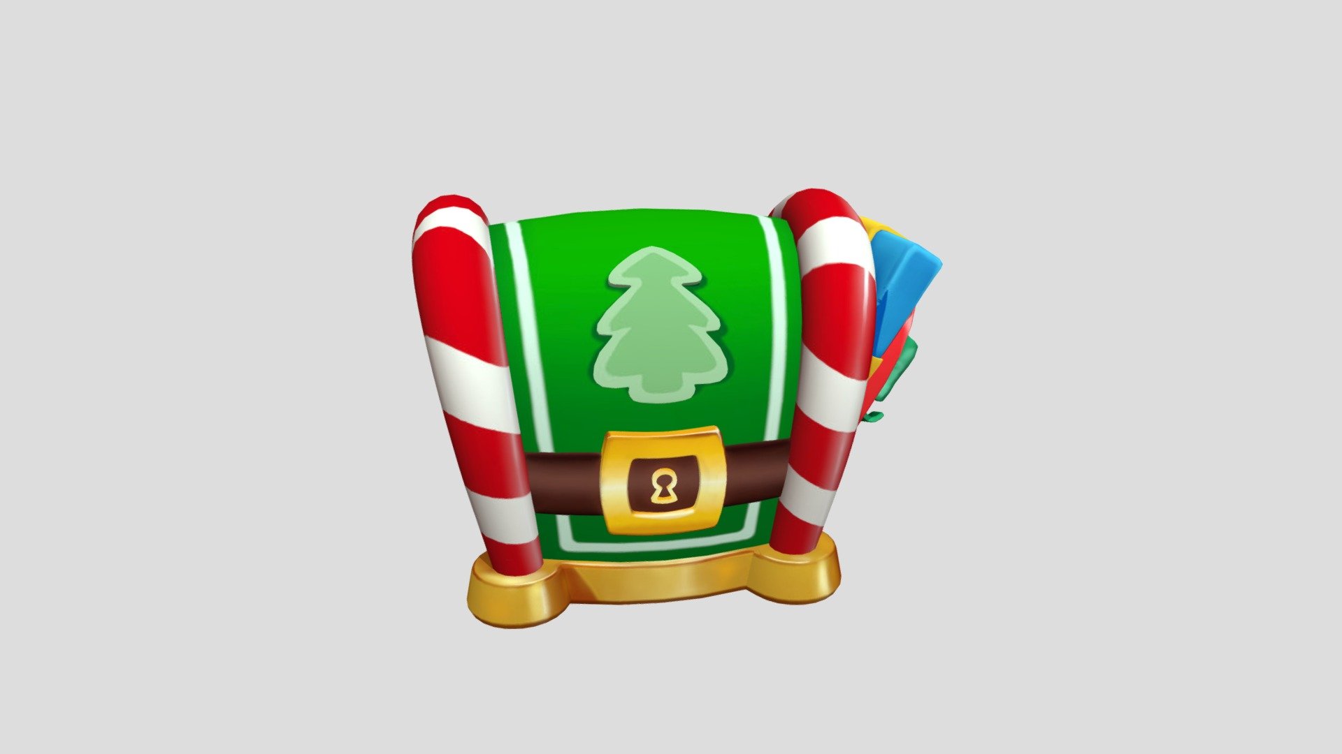 Christmas treasure chest 3d model