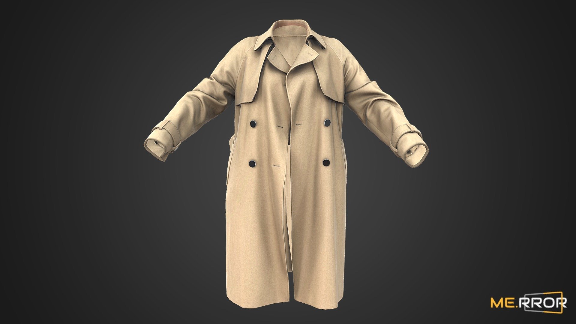 [Game-Ready] Trench Coat 3d model