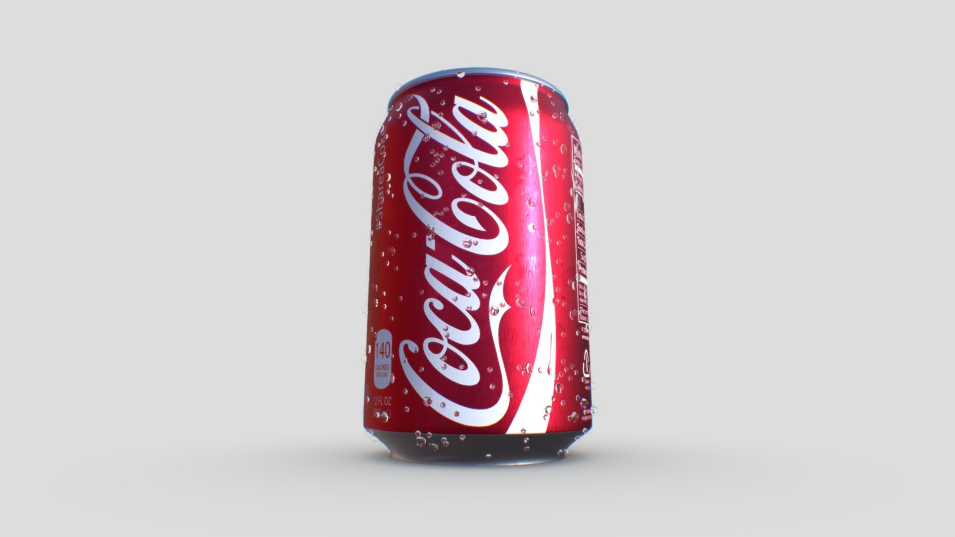 Soda Metal Can with Water Droplets 3d model