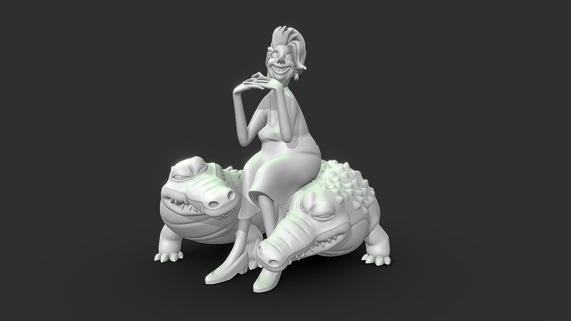 Madame Medusa with Brutus and Nero 3d model