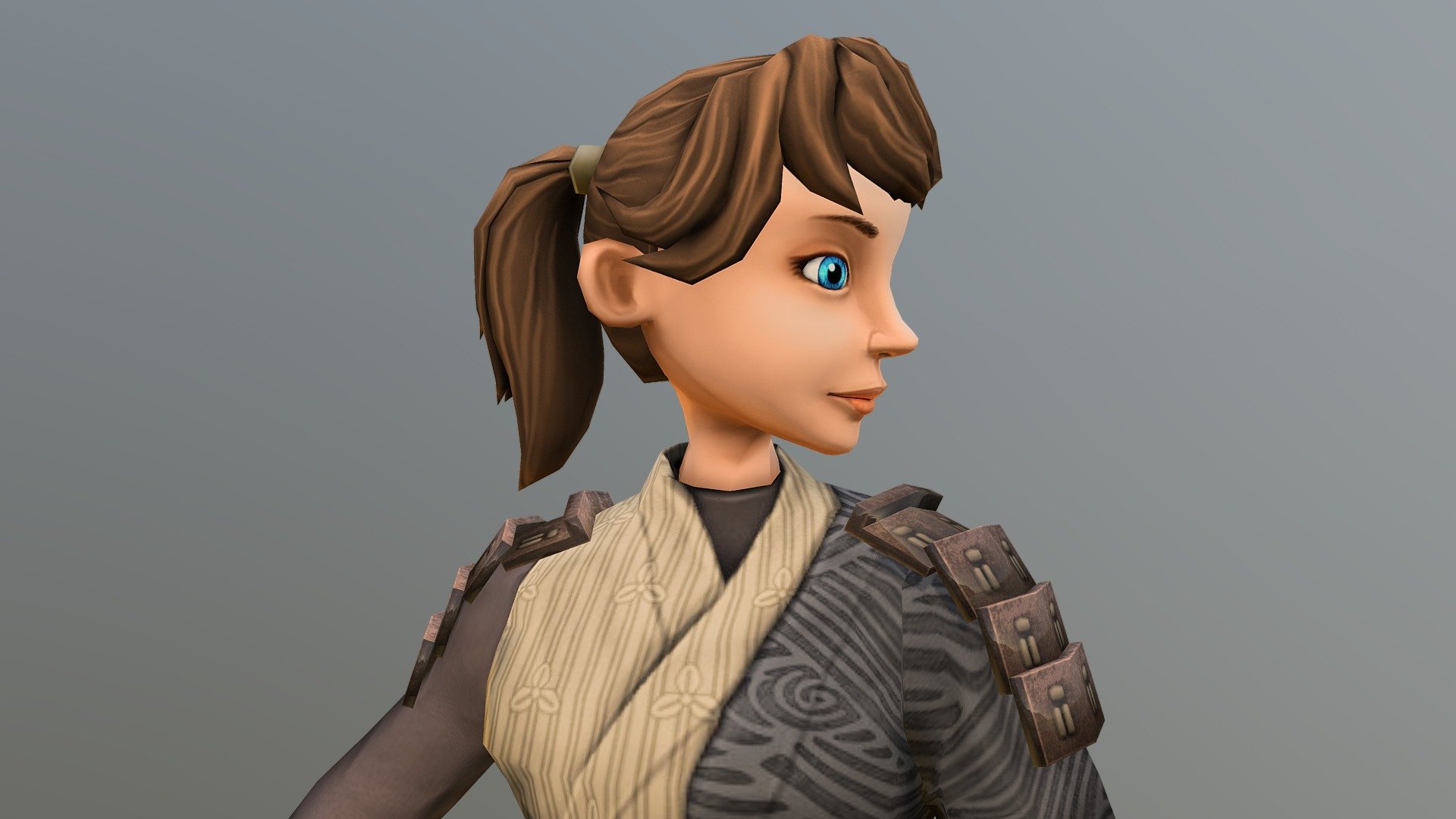 Bow Girl 3d model