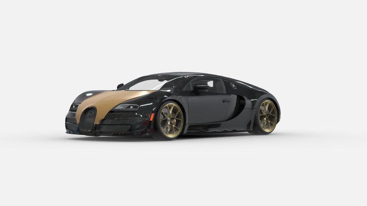 3d model luxory car Bugatti-Veyron