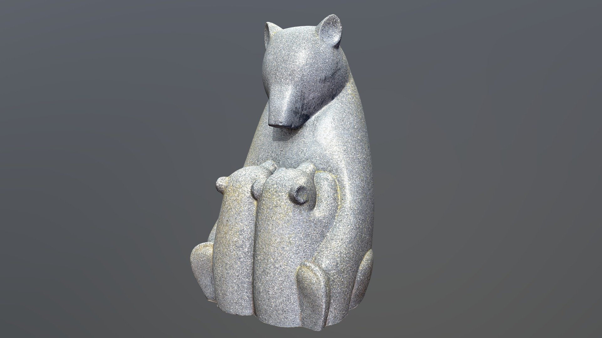 Mother Bear and Cubs 3d model