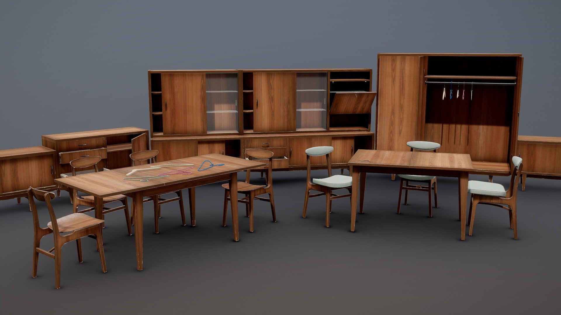 Soviet Furniture Collection Vol.1 Brown 3d model