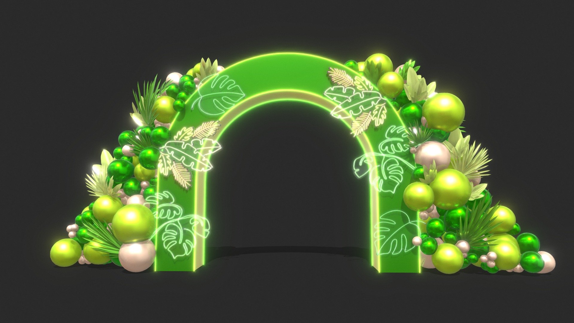 Balloon Entrance Arch 3d model