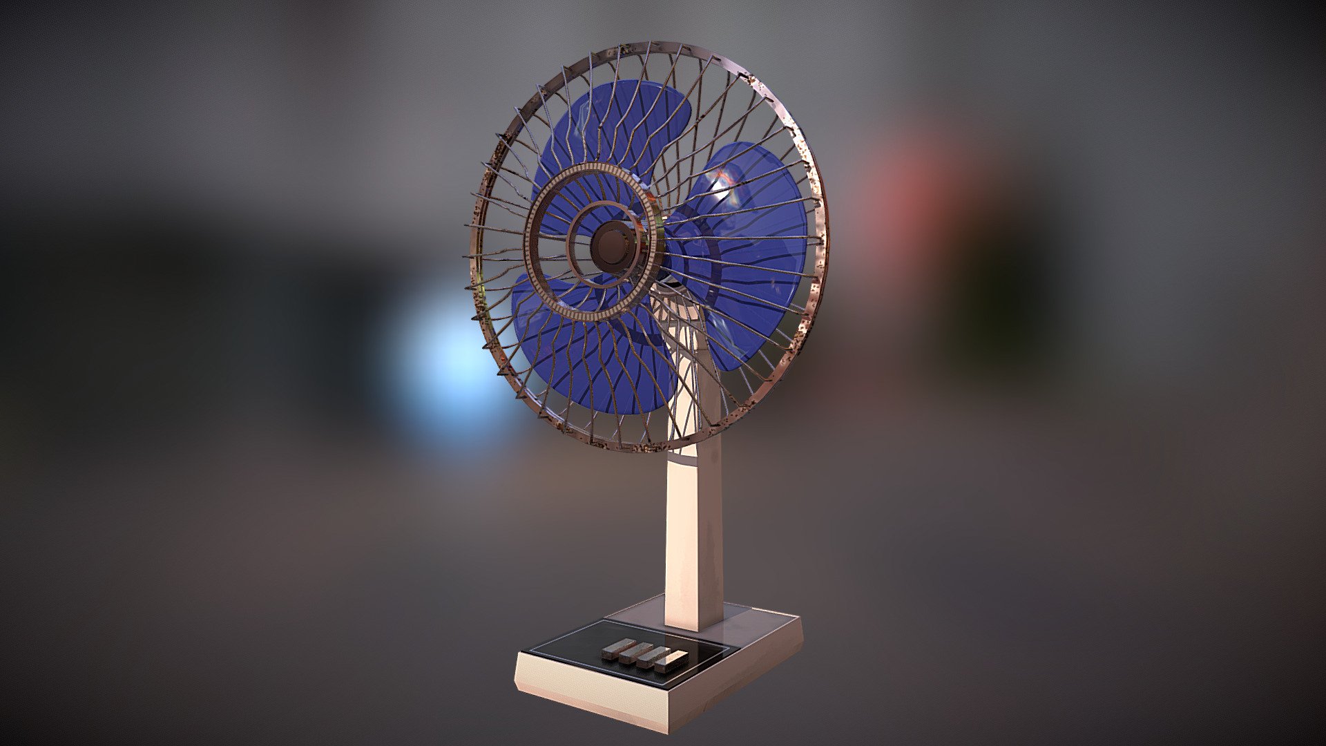 old broken fan 3d model