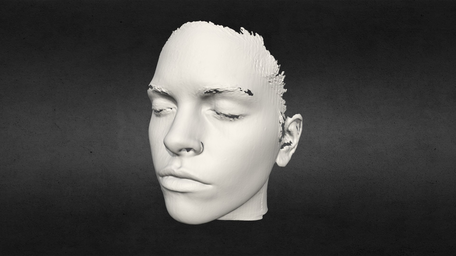 3D Scanned Human Face 1 3d model