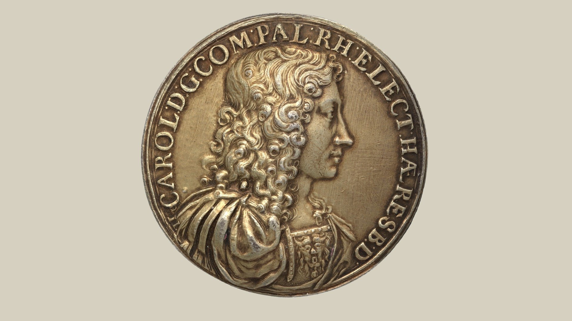 Medal Charles II 3d model