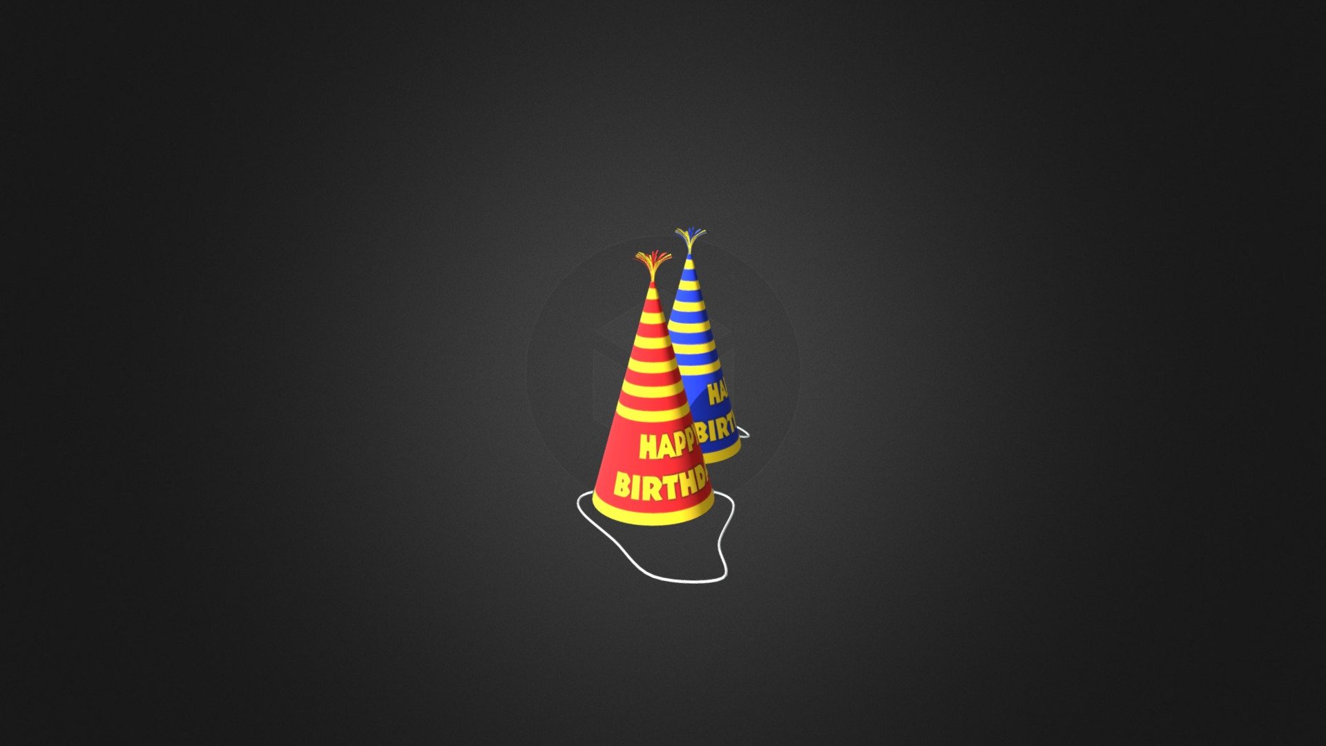 Birthday Hat 01 3d model