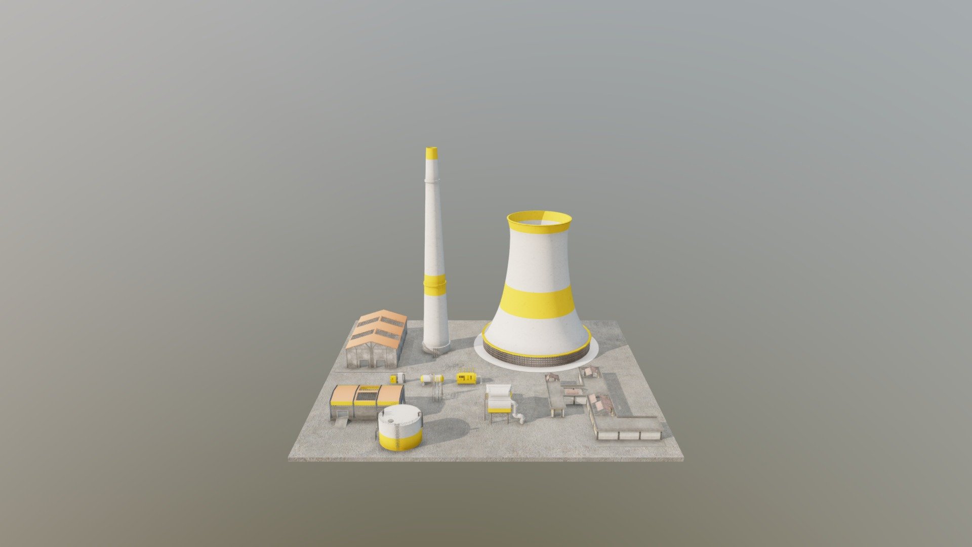 Power Plant Model 3D 3d model