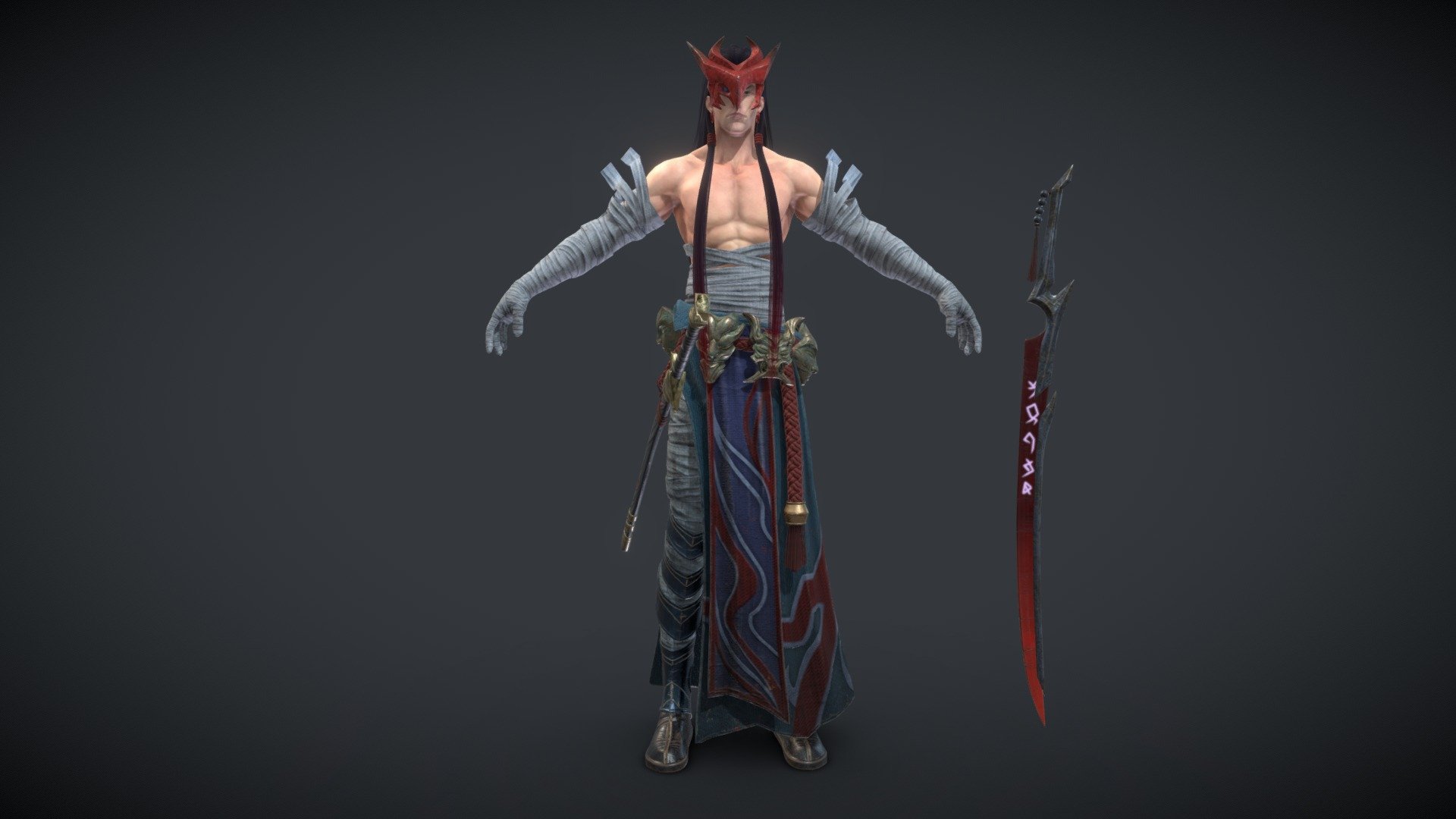 League of Legends——The Unforgotten Yone 3d model