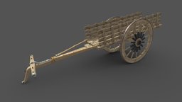 Indian Bullock Cart 3D Model