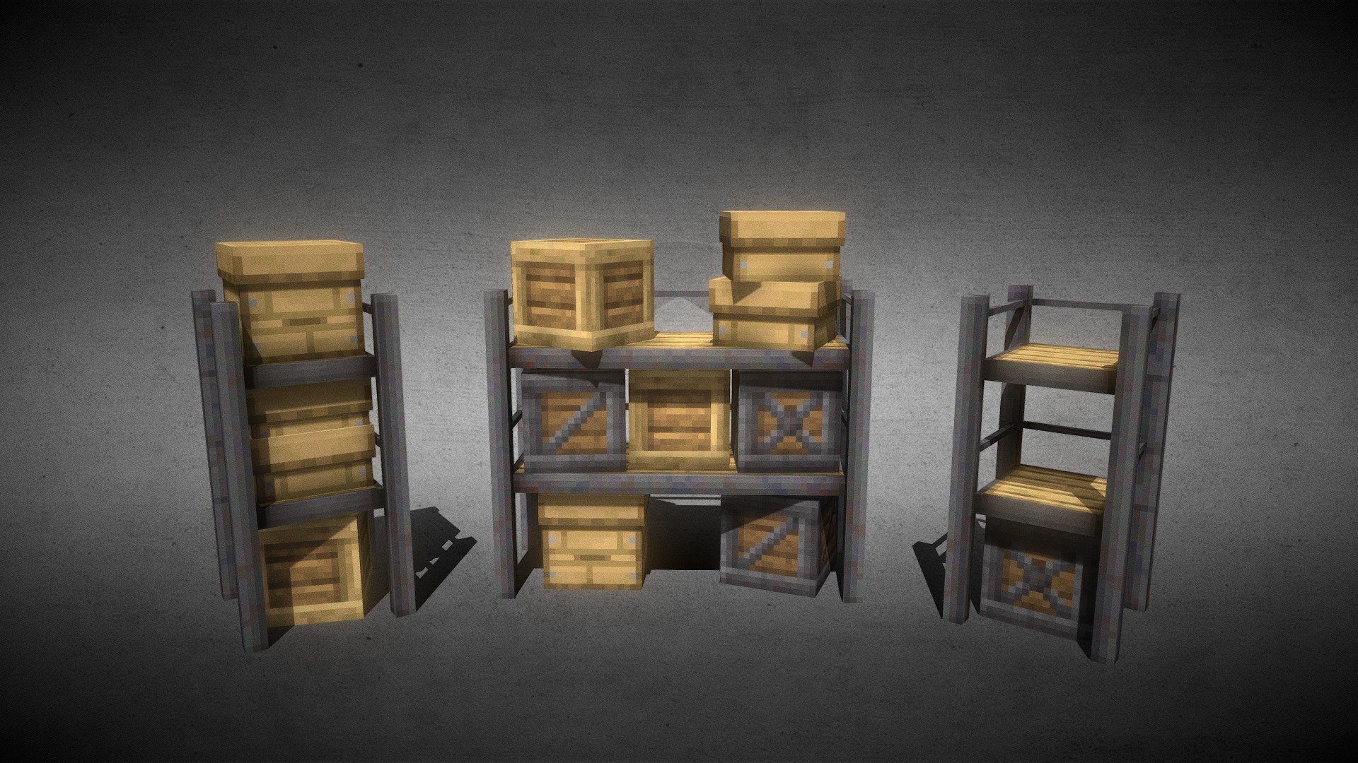 Shelving Units [Low-Poly 3d model