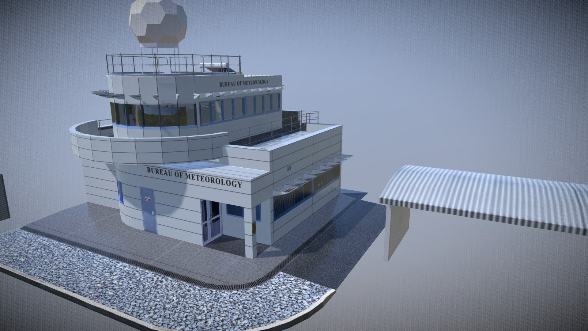 Brisbane Airport Australian Bureau of Meterology 3d model