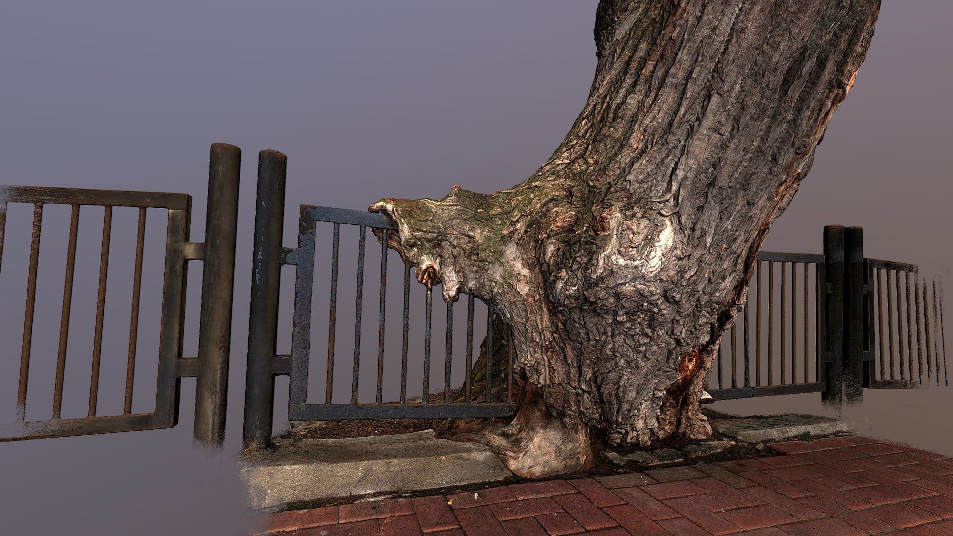 Mighty wounded tree 3d model