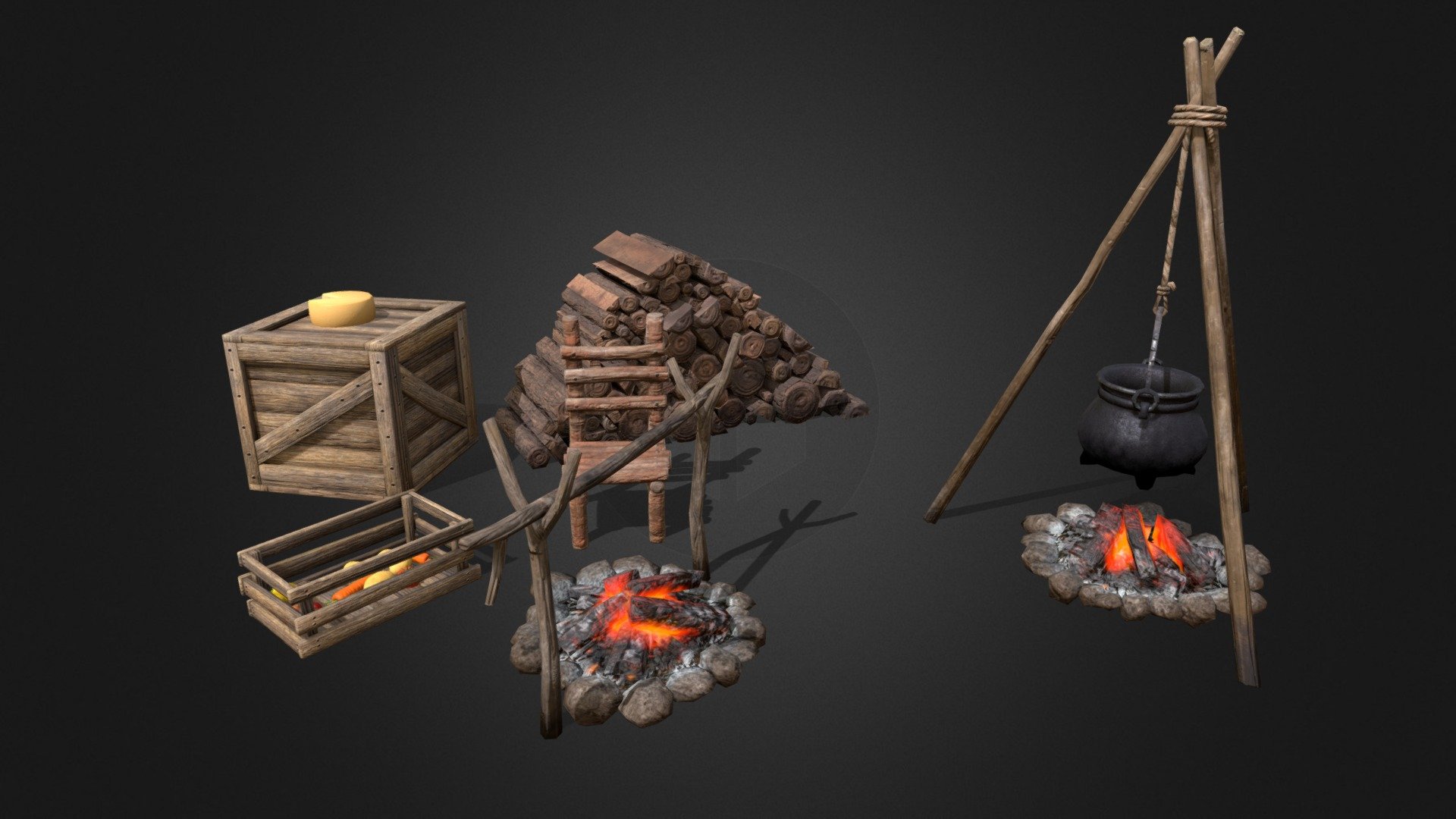 Cave Assets 02 3d model