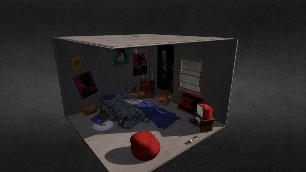 Quarto cartoon 3d model