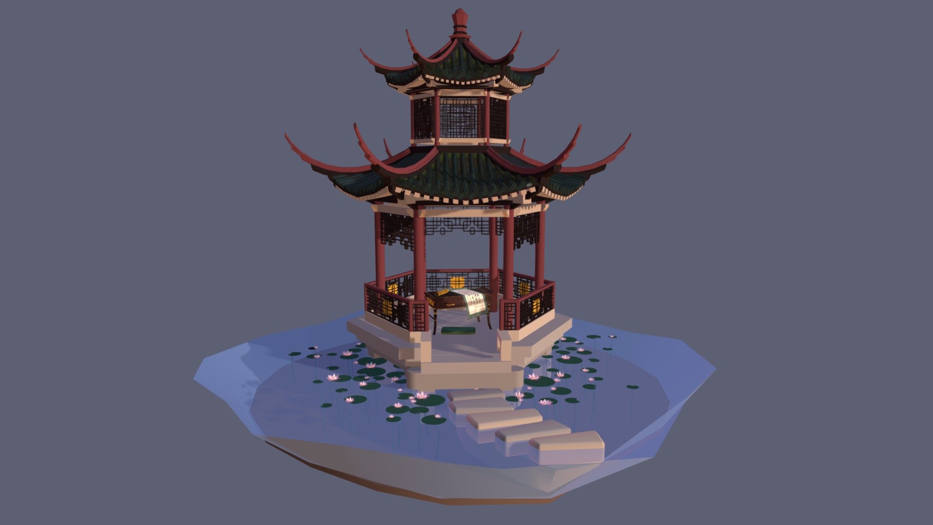 Chinese pavilion 3d model