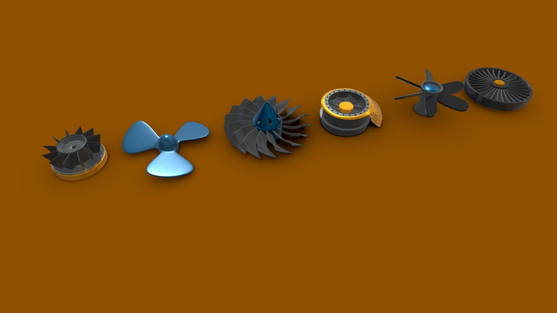 Propeller Set FBX 3d model