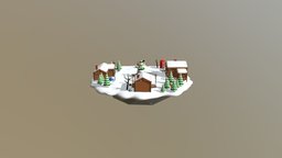 Low Poly Winter Scene